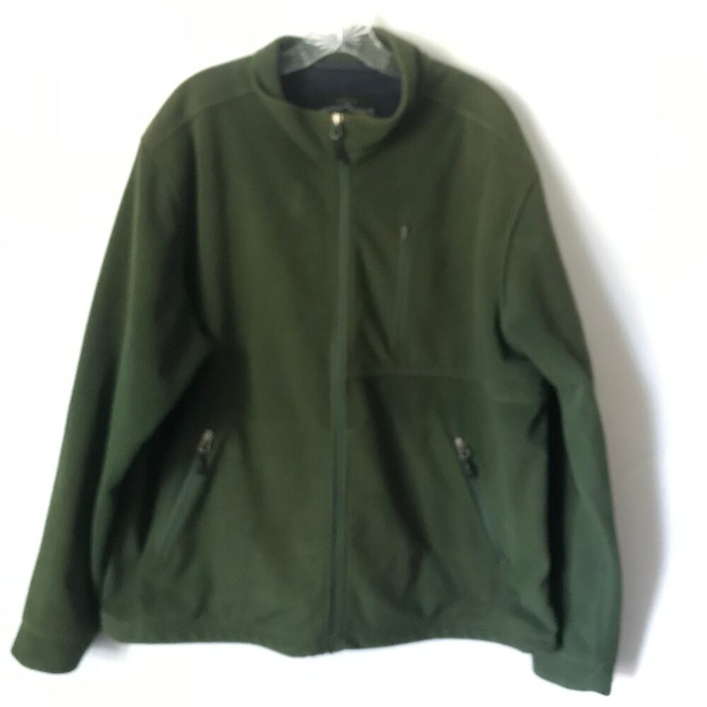Orvis Trout Jacket Extra Large Mens Bum Army Green Olive Zip Front Softshell XL